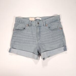 Levi's Teenager Cuffed Girlfriend Shorts Girls Size 14 Light Blue Color